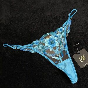 Honey Birdette Aluna Blue thong S